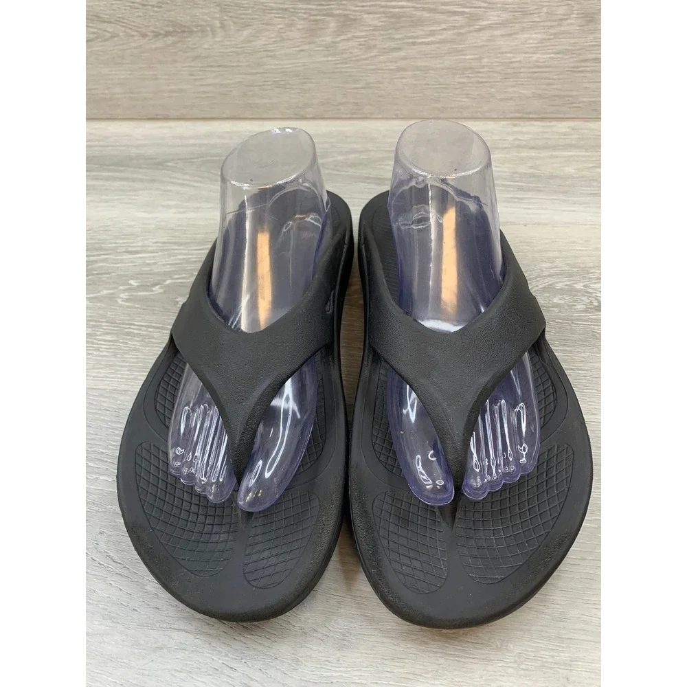 OOFOS OOriginal Men's Thong Sandals Black Recovery Flip Flops 10 EU 43 Shoes